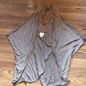 Beige Daytrip Crochet Back Vest